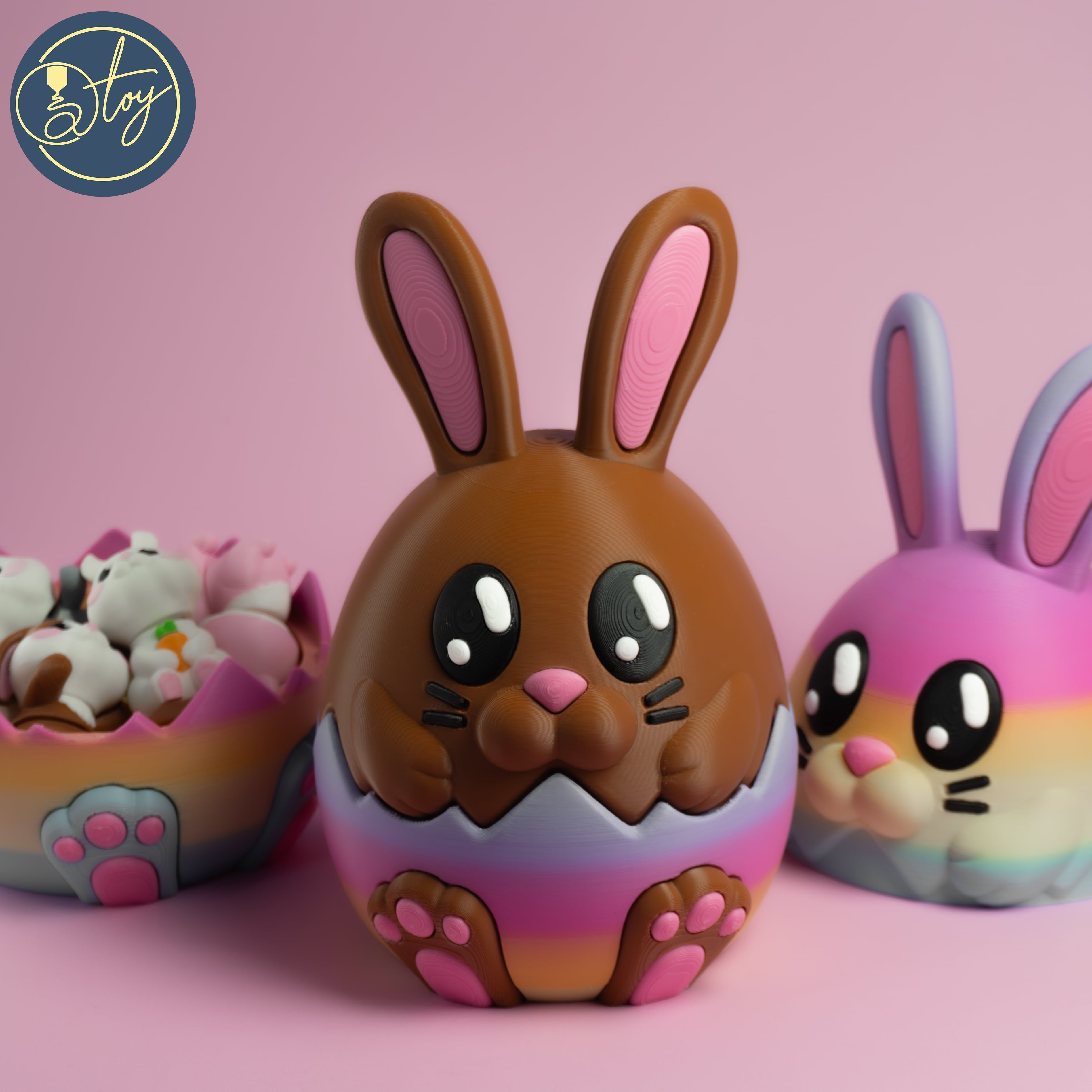 Bunny / Rabbit Egg Container 3d model