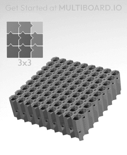 9x9 Legacy Tiles - 3x3 Board - Ironing Stack 3d model