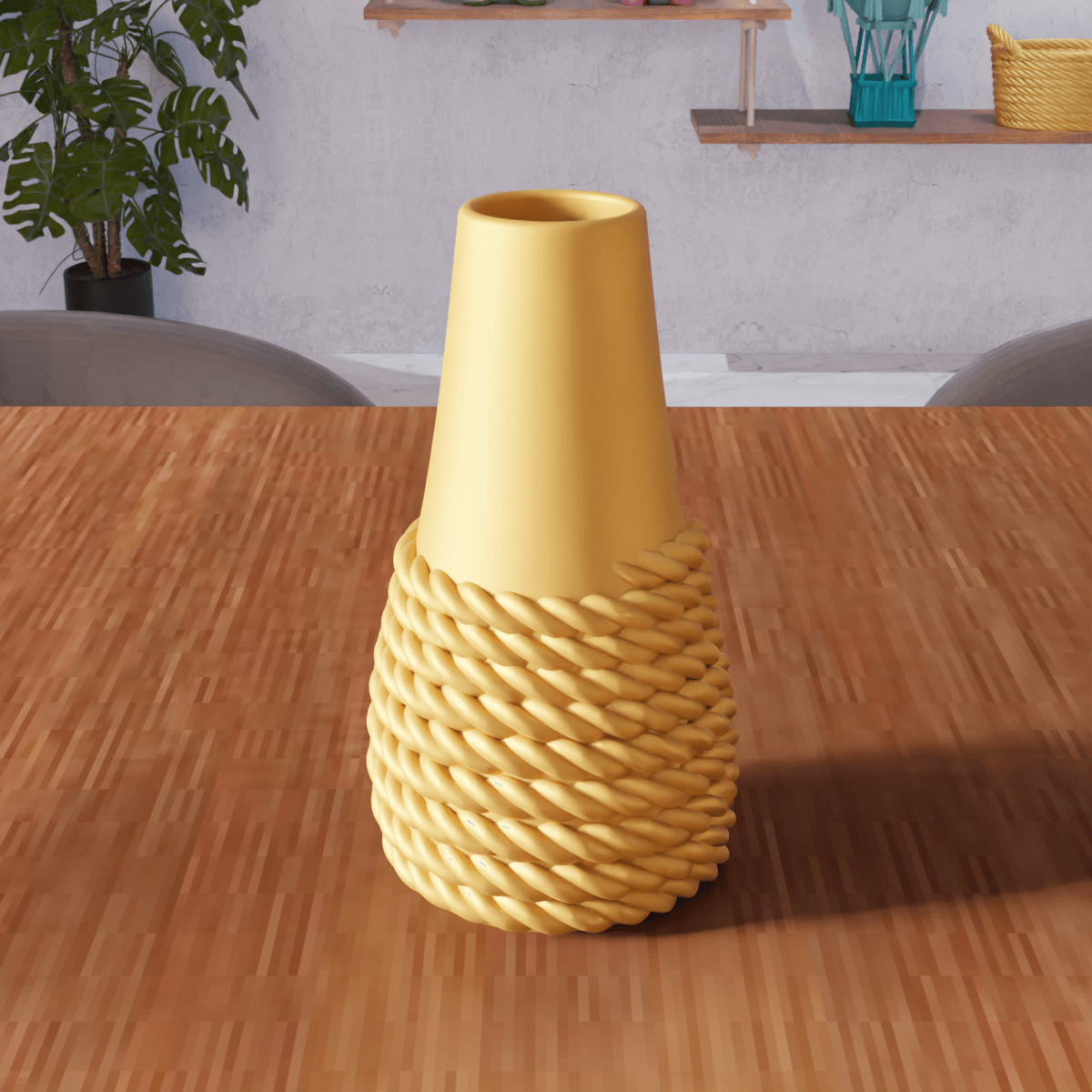 Rope Texture Vase 3d model