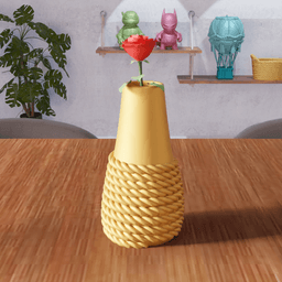 Rope Texture Vase 3d model