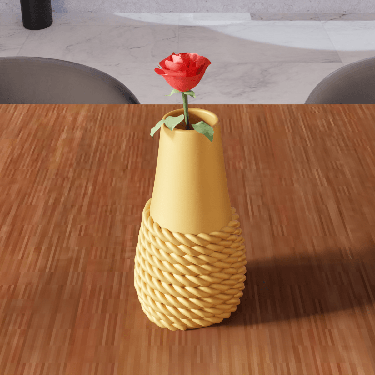 Rope Texture Vase 3d model