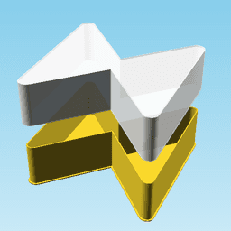 Black bowtie, nestable box (v1) 3d model