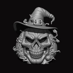 Magical Skeleton Pumpkin.stl 3d model