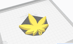 CANNABIS KEYCHAIN 3d model