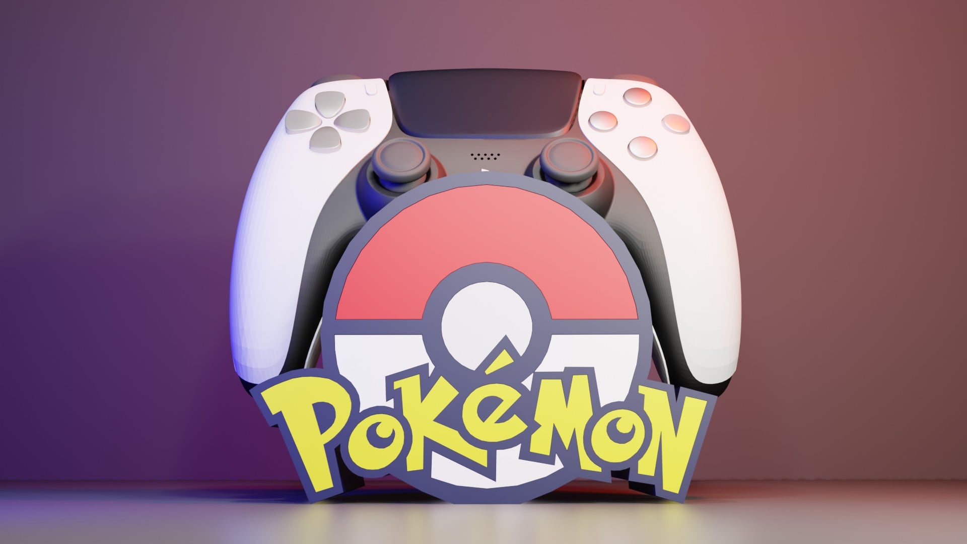 Pokémon Logo Controller Holder 3d model
