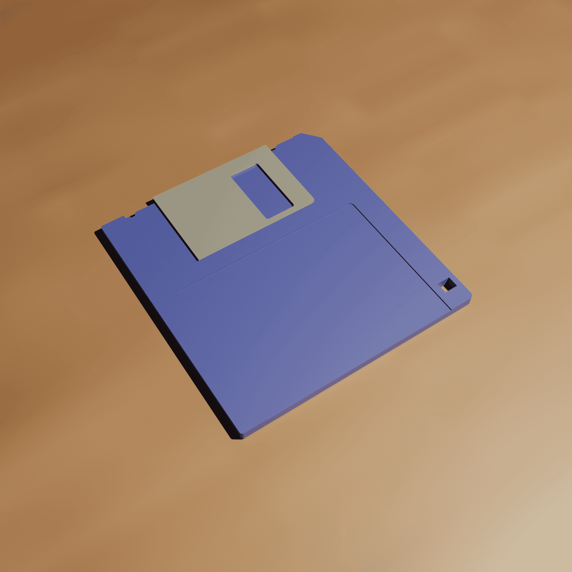 3.5" Floppy Disk Coaster 3d model