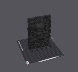 thorny rose skull key holder 3d model
