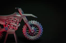 Dirt Bike - Print in place 3d model