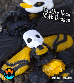 Death's head Moth Dragon 3d model