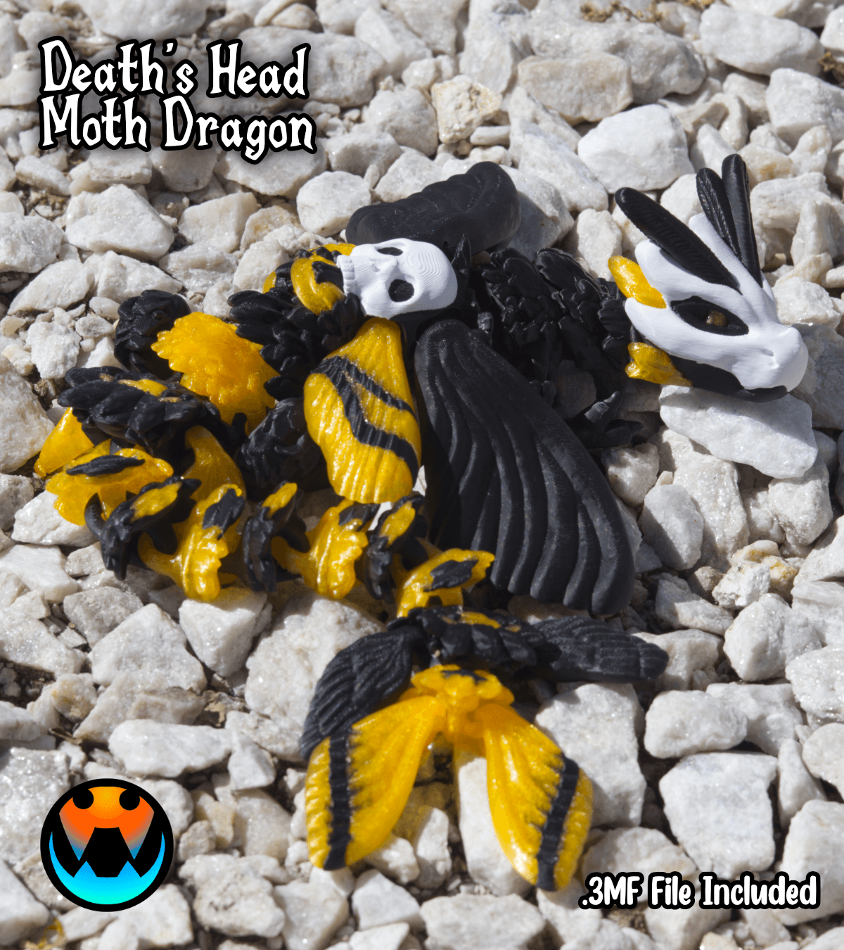Death's head Moth Dragon 3d model