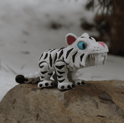 Biting Saber-toothed Tiger 3d model