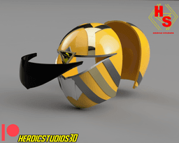 Yellow Omega Ranger Helmet 3d model