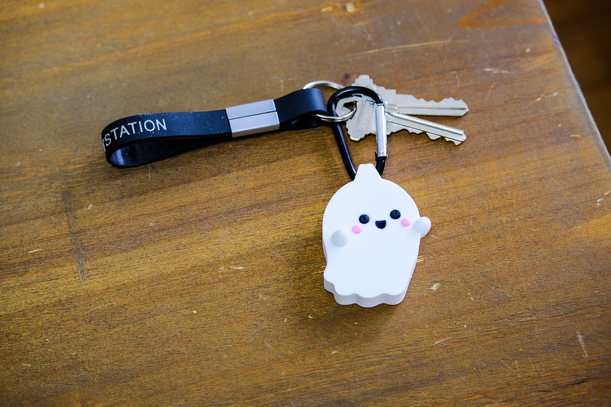 Kawaii Ghost Keychain - Holoprops 3d model