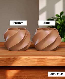 Vortex Twist Planter – Dynamic Geometry STL Model 3d model