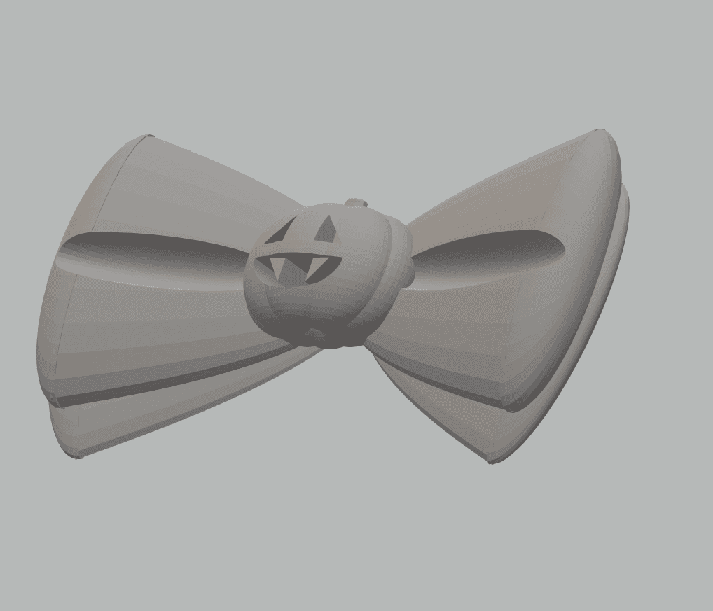 Fhw_ Bowtie bent v1. 4 Vampire pumpkin Bowtie 3d model