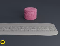 Texture Rollers Lace Patterns middle #1 3d model