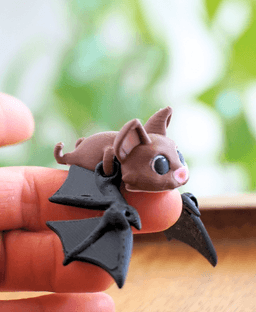 Beaming Bat - Articulated fidget Bat - Ludo flexy 3d model