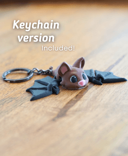 Beaming Bat - Articulated fidget Bat - Ludo flexy 3d model