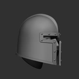 Medieval Soldier Helmet #2 Wearable STL and 3MF File 3d model