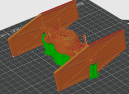 Tie Fighter with big guns 3d model