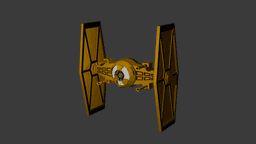 Tie Fighter with big guns 3d model