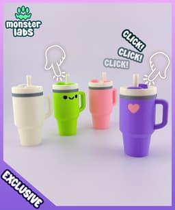 EXCLUSIVE: Tumbler Fidget Clicker Keychain 3d model