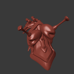 Fantasy Pauldrons with Skulls and Daggers 3d model