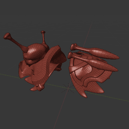 Fantasy Pauldrons with Skulls and Daggers 3d model