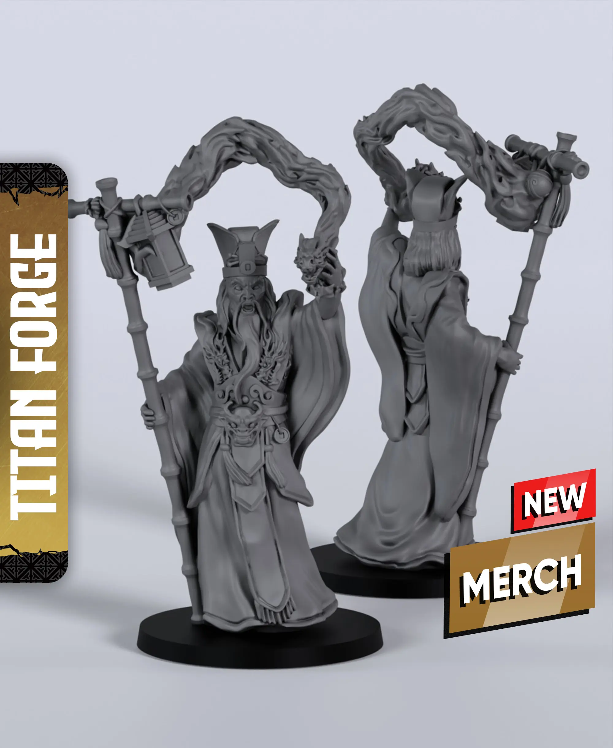 Senin Hi - With Free Dragon Warhammer - 5e DnD Inspired for RPG and Wargamers 3d model