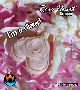 Rose Heart Dragon 3d model