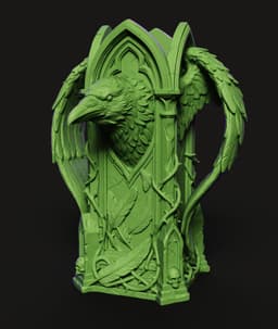 Gothic Raven STL | Dark Decor 3D Print | Bookend 3d model