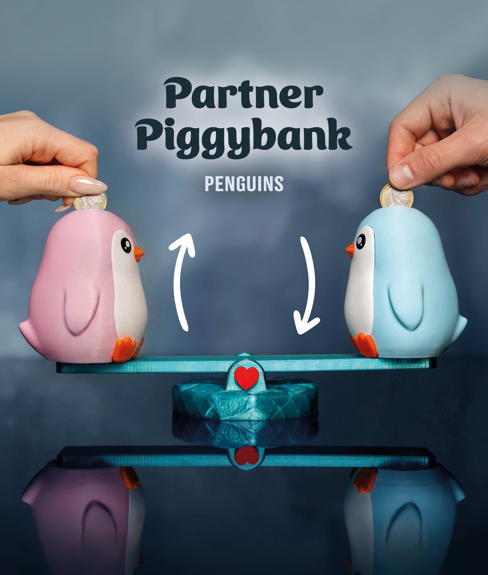 Partner Piggybank Penguins 3d model