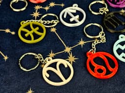 Zodiac Pendants Collection for Keychains and Necklaces 3d model