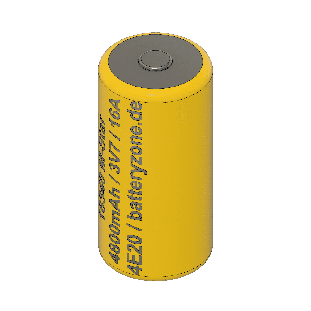 Li-Ion 16340 3V7 4800mAh 3d model