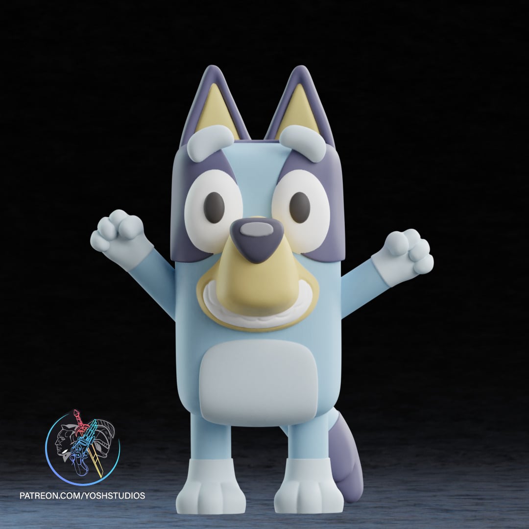 Life Size Bluey 3D Printer File STL 3d model