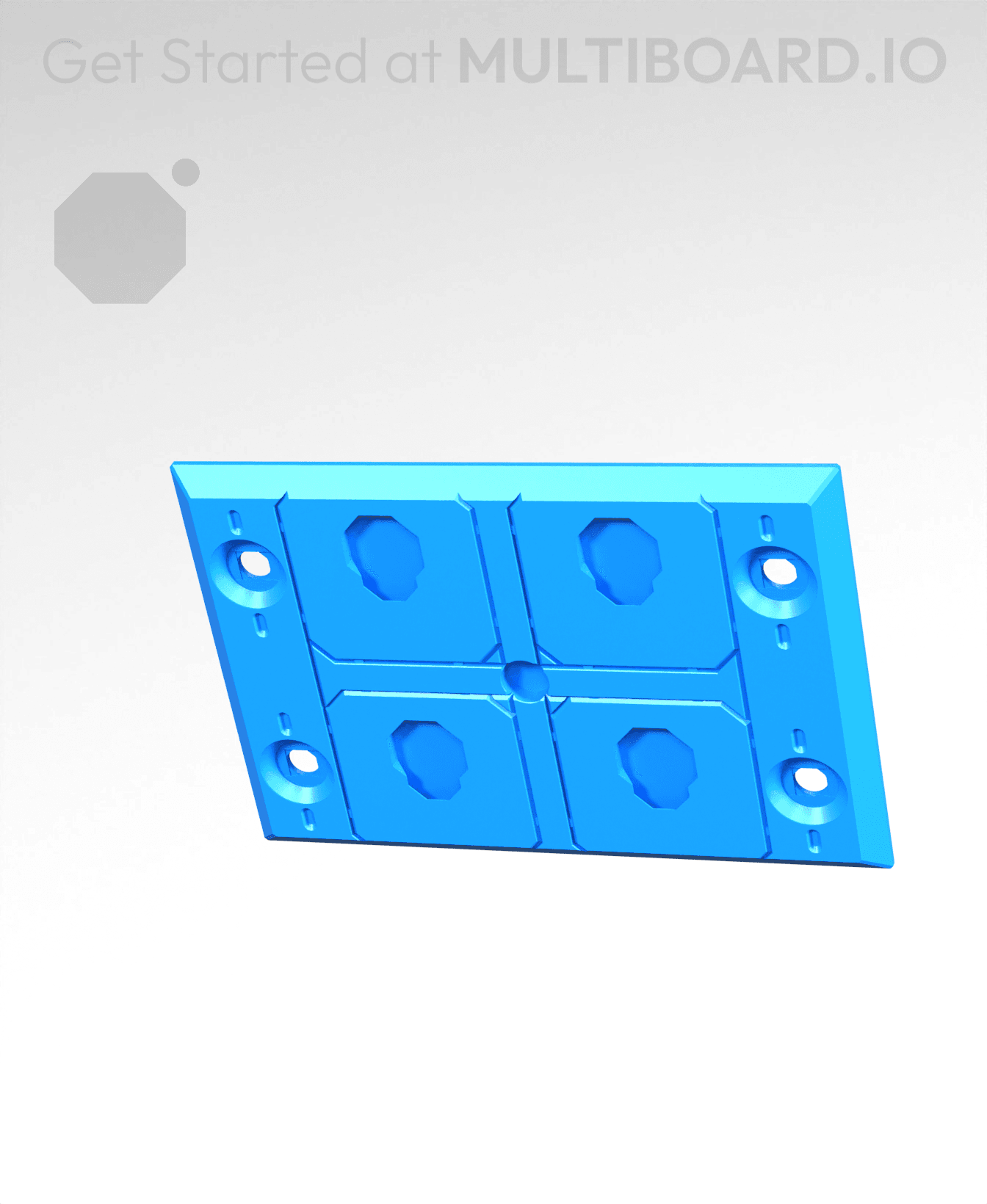 3x2 - Plain - Simple Drawer Stacking Plate 3d model