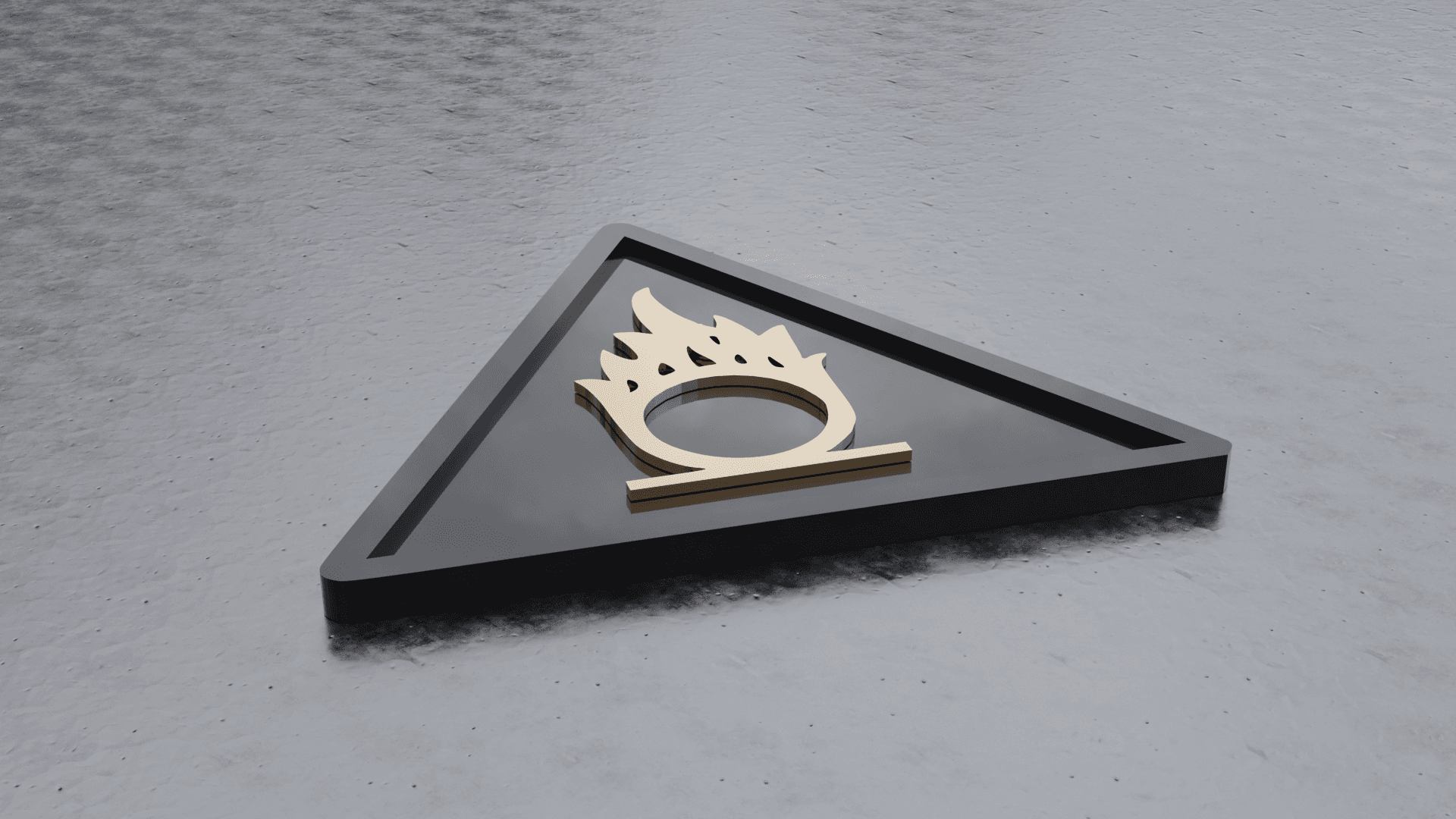 Oxidizing Material Hazard Coaster (Coaster for Drinks) Bundle 3d model