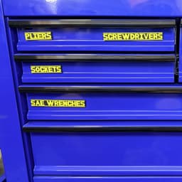 Toolbox Labels | Style D Essential Set | 6-Piece Starter Pack | R7Makers 3d model