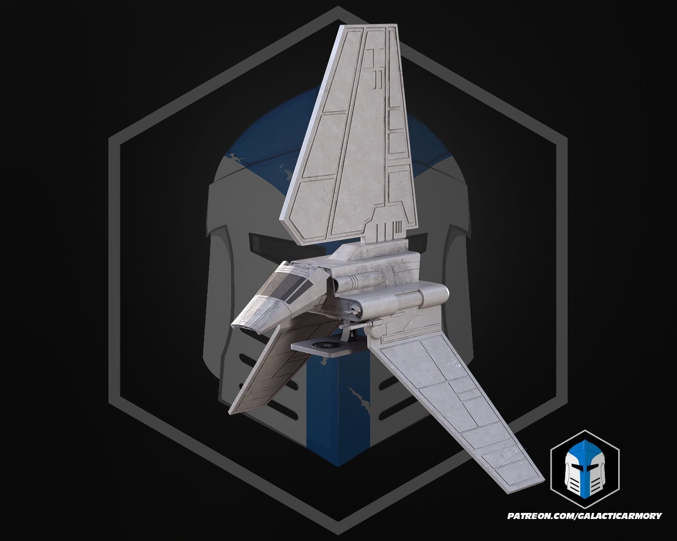 Lambda Shuttle Vehicle Kit Card - 3D Print Files 3d model
