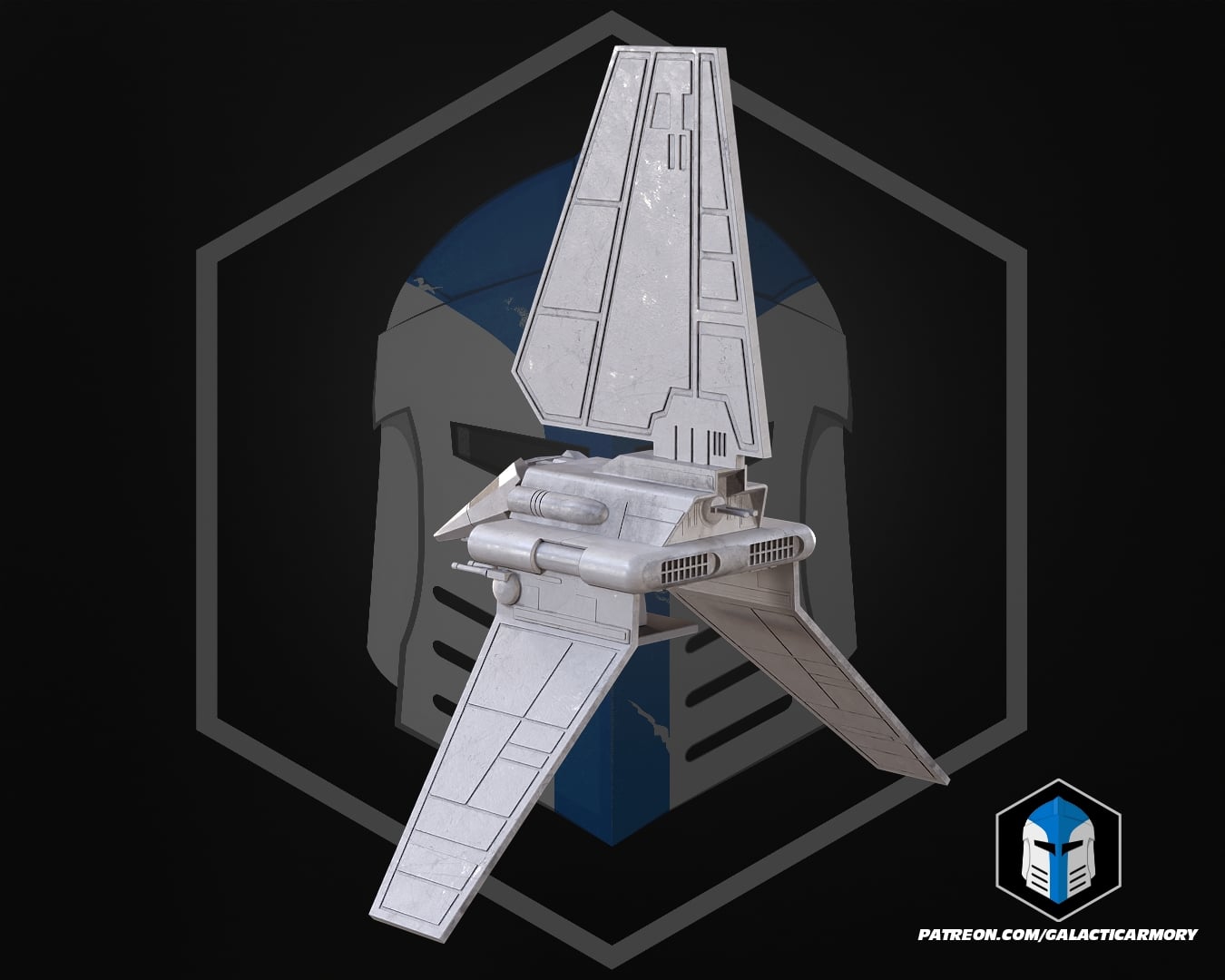Lambda Shuttle Vehicle Kit Card - 3D Print Files 3d model