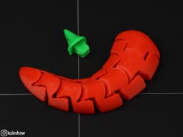 Flexible Chili Pepper keychain 3d model