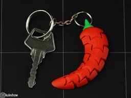 Flexible Chili Pepper keychain 3d model