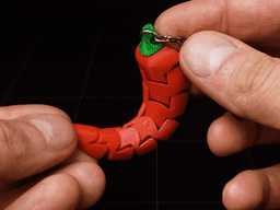 Flexible Chili Pepper keychain 3d model