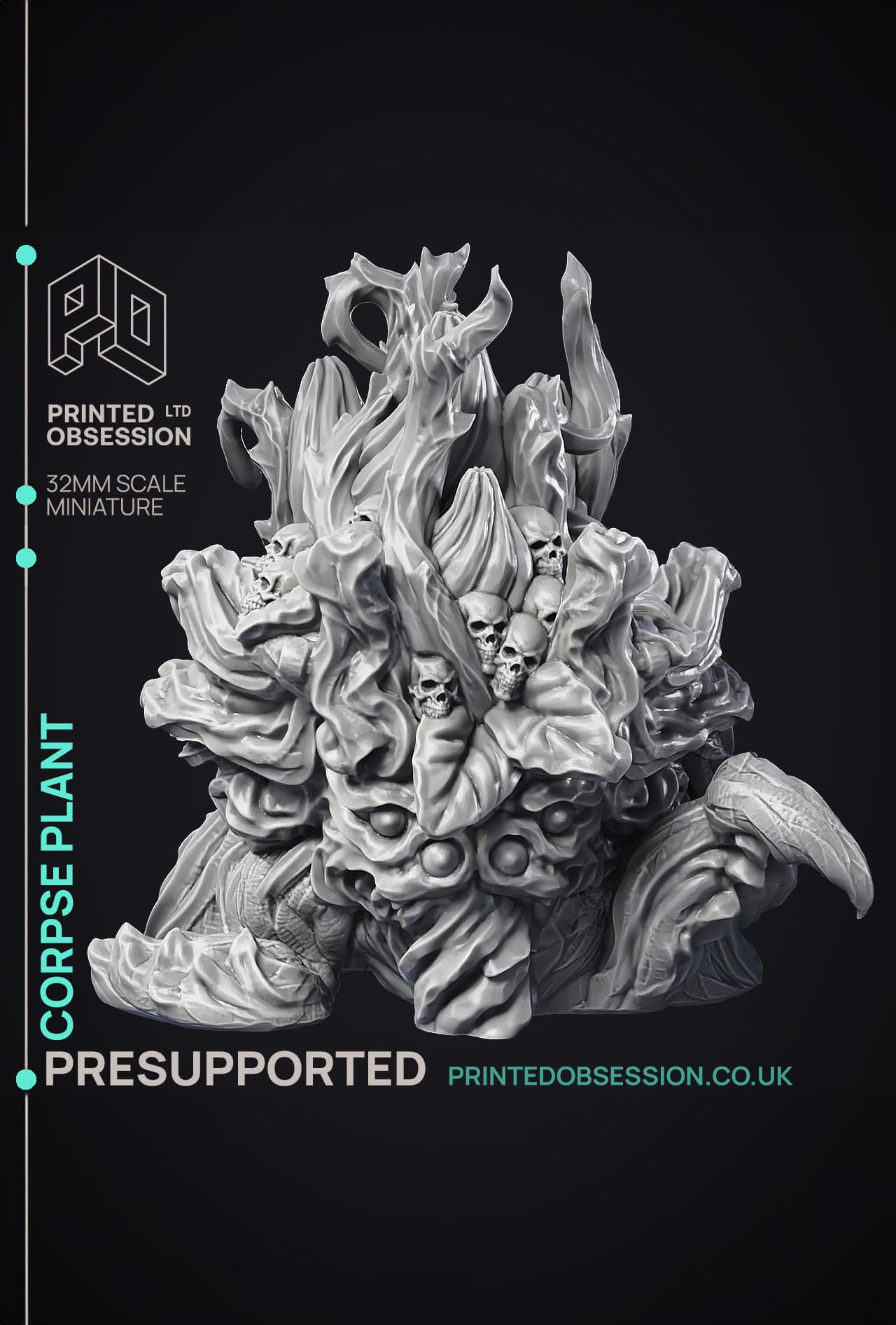 Corpse Plant - Large Undead Monster - PRESUPPORTED - 32 mm Scale 3d model