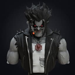 Lobo bust (Pre-Supported) 3d model