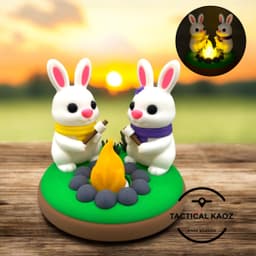 Bunny Campfire Night Light 3d model