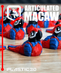 Articulated Macaw-RGB Parrot 3d model