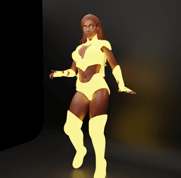 Star Woman Superhero 3d model