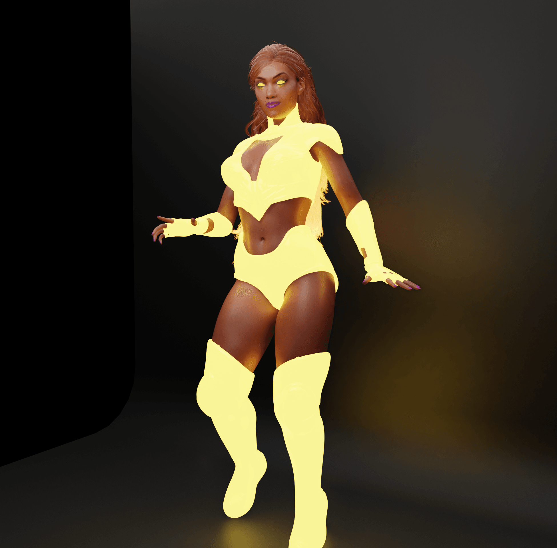 Star Woman Superhero 3d model