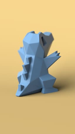 Low-poly Totodile (Version 2) 3d model